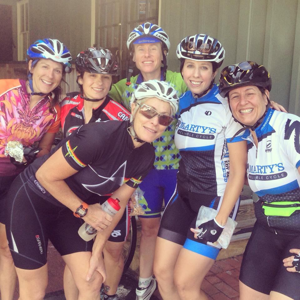 Even when training hard, make time to do a fun and casual ride with friends.