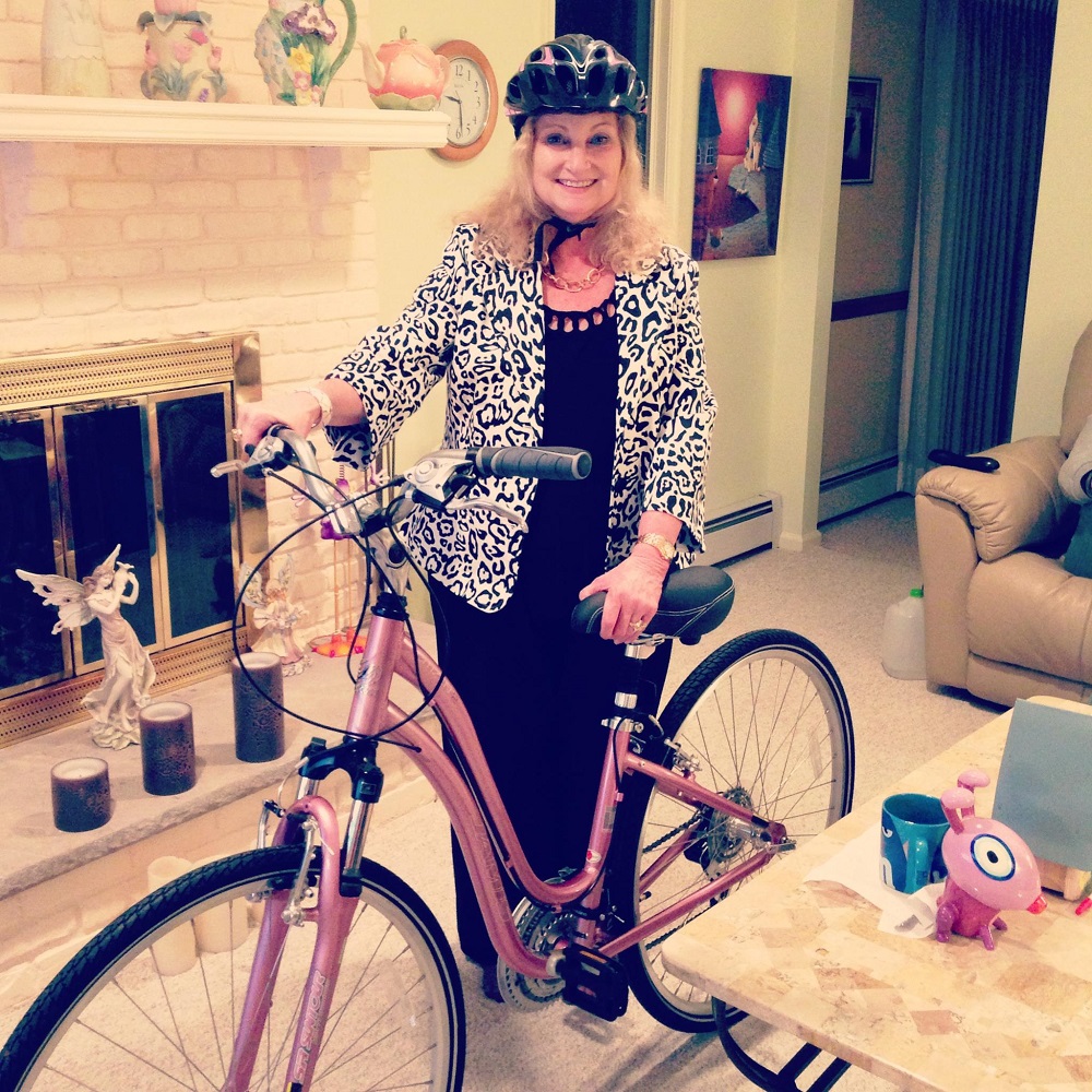 For my mom's 65th birthday we bought her a bike of he very own.