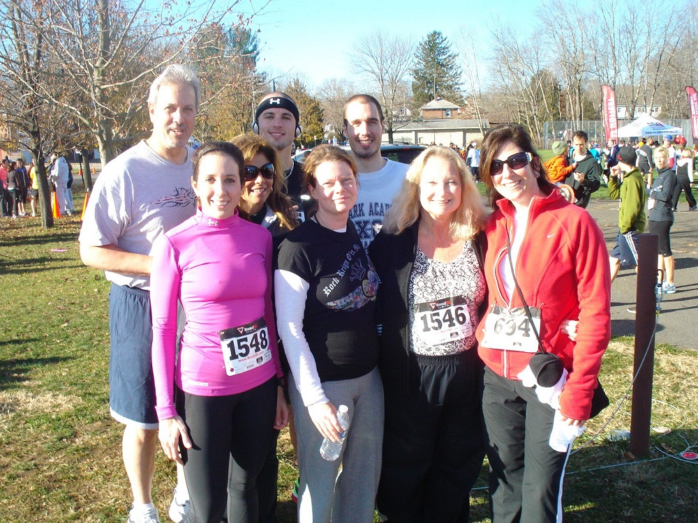 Turkey Trot 5K. My mom, front and center!