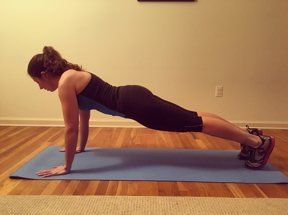Planks - try to keep you body in a straight line between your head and your toes