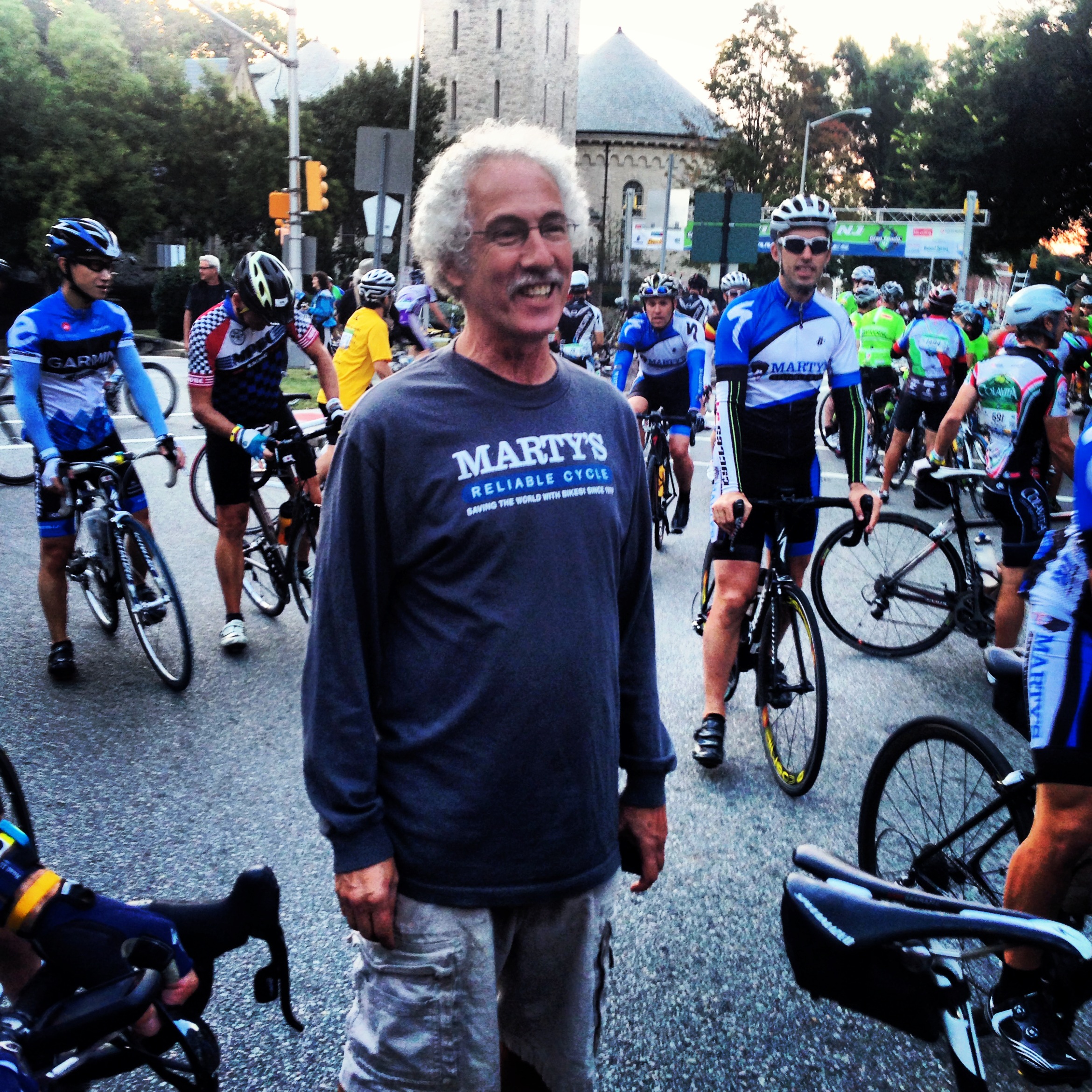 Marty giving us a pep talk before the start of the 2013 Fondo